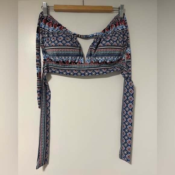 La Vie En Rose Aqua Bikini Top size Large - Picture 2 of 3